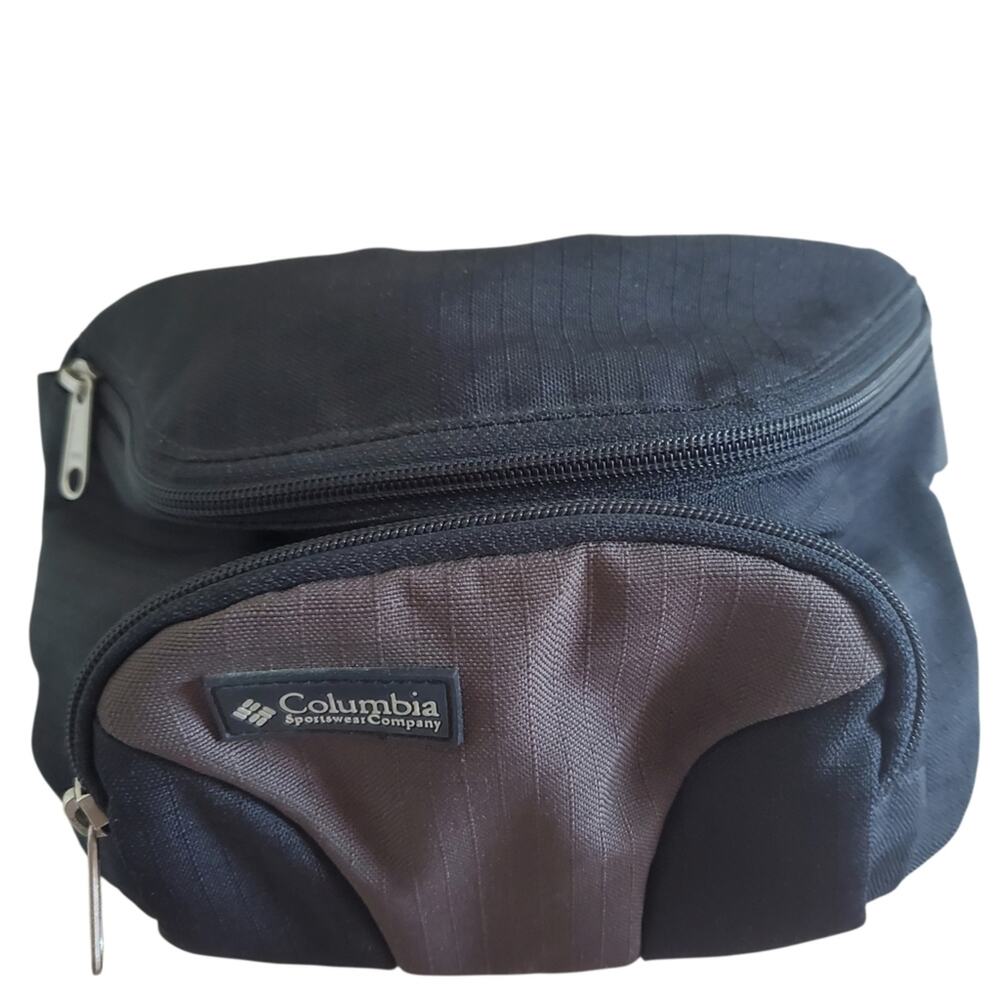 Columbia Vintage Two-Tone Black and Brown Belt Bag